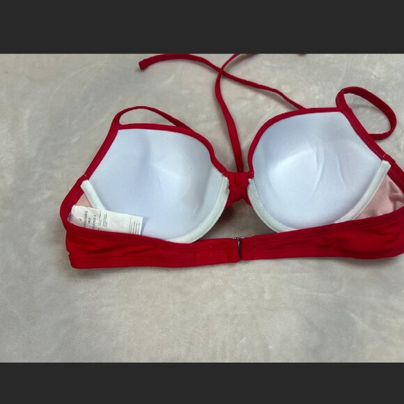 Red Cupshe Bikini Top Padded Push Up Medium - Picture 7 of 8